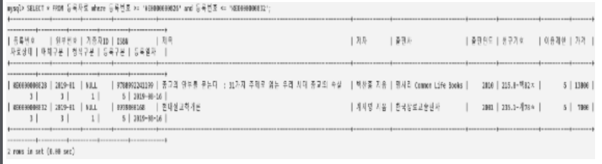 등록자료 등록번호 범위 검색