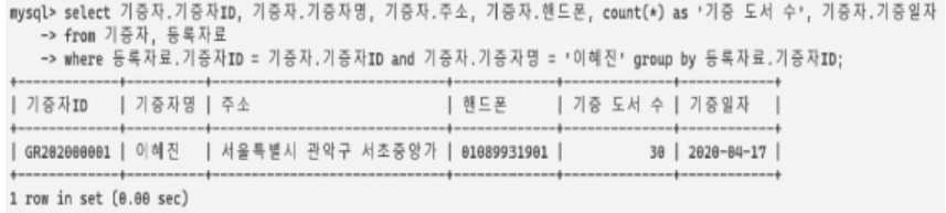 기증자 이름 검색