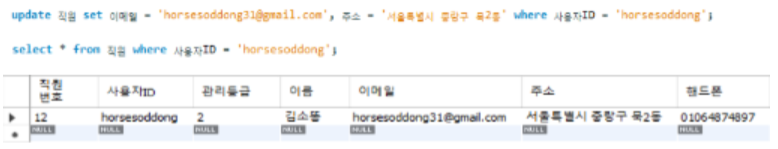 사용자 정보 수정