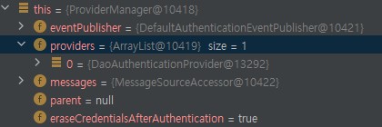 Dao Provider만 있는 모습