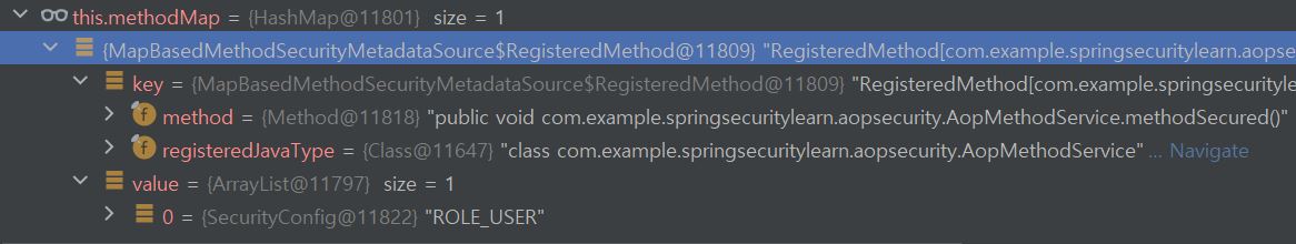 최종적인 값을 보면 Key가 String이 아닌 Method 방식으로 저장됨