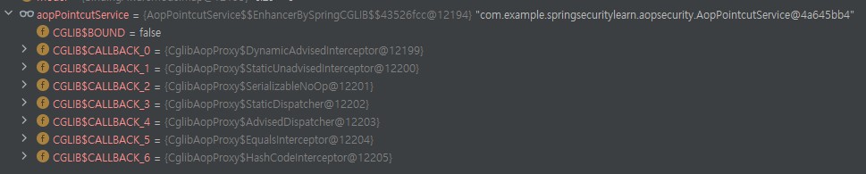 프록시가 정상적으로 등록되어 있음