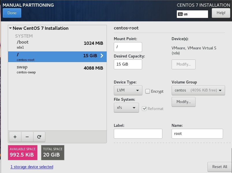 파티션 나눈 후