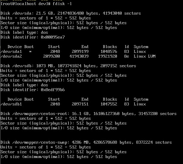 파티션 정보 확인